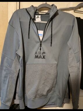 Nike Air Max Grey Quarter-Zip Hoodie